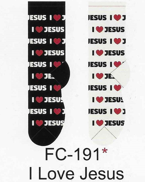 Religious I Love Jesus Socks  FC-191