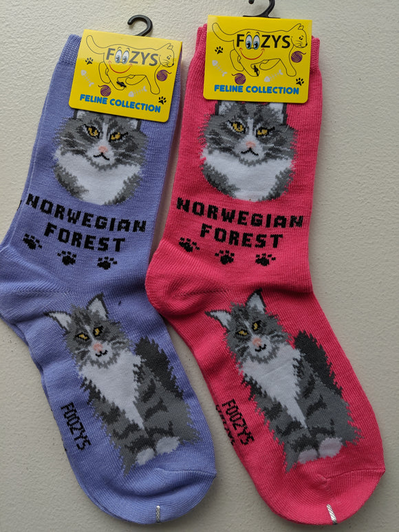 Norwegian Forest Feline Collection Socks   FFC-13