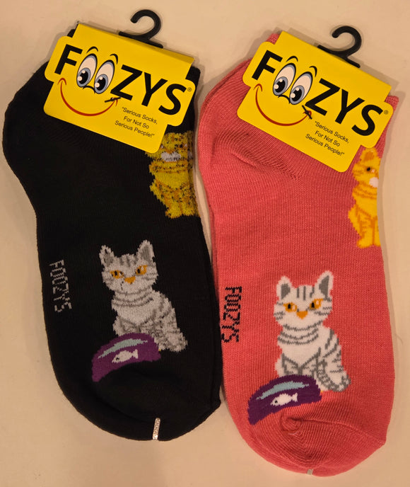 Cat & Yarn Ball No Shows / Low Cut Socks  FL-03