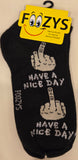 Have A Nice Day Middle Finger No Shows / Low Cut / Ankle Socks FL-47