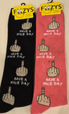 Have A Nice Day Middle Finger KNEE HIGH Socks  FK-34