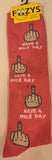 Have A Nice Day Middle Finger KNEE HIGH Socks  FK-34