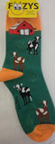 Cow Pasture with Farm House Socks  FC-291  NEW