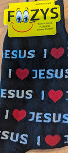 Religious I Love Jesus Men's Socks  FM-59