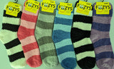 Fluffy / Fuzzy STRIPES Collection Socks  FF-03