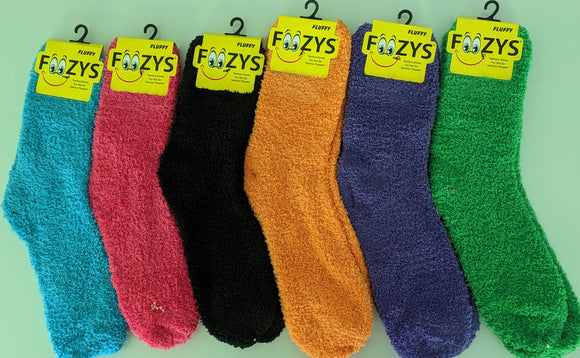 Fluffy / Fuzzy SOLID Collection Socks  FF-01