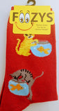 Cat & Fish Bowl Socks  FC-192