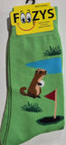 Gopher on The Green / Golf Course Men's Socks  FM-124  NEW