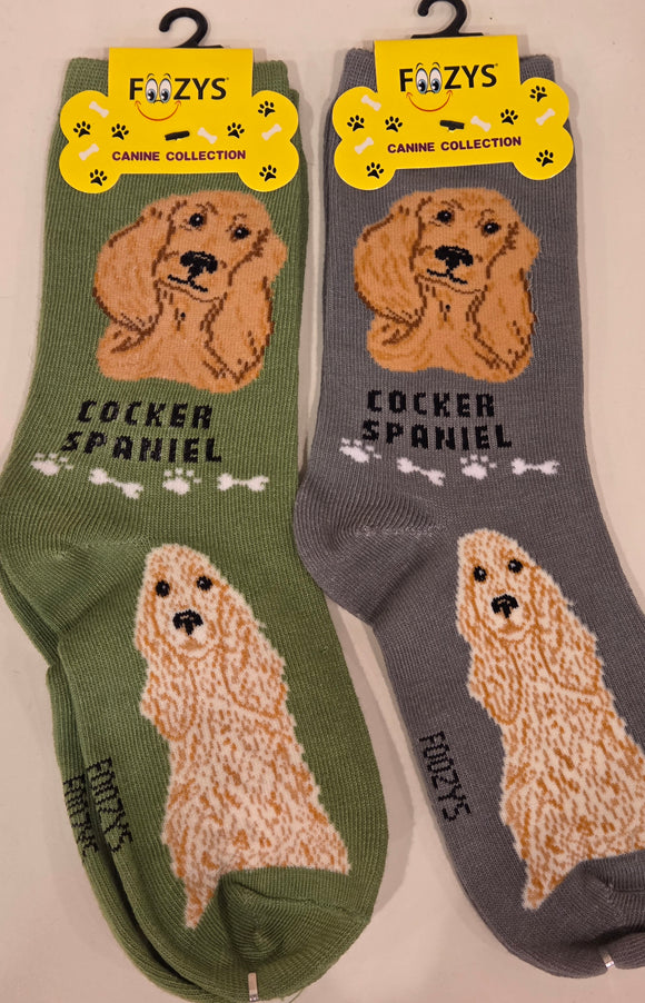 Cocker Spaniel Canine Collection Socks  FCC-10