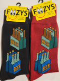 Beer Bottle 6-Pack Men's Socks   FM-122  NEW