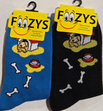 Dog House with Dog Bones Socks FC-137  (NEW COLORS)