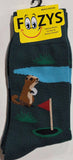 Gopher on The Green / Golf Course Men's Socks  FM-124  NEW