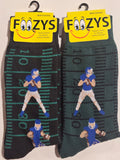 Football # 2 Men's Socks  FM-123  NEW