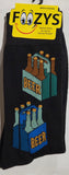 Beer Bottle 6-Pack Men's Socks   FM-122  NEW