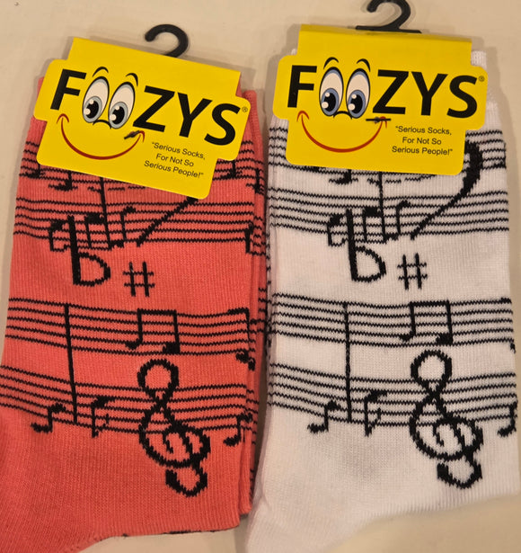 Musical Notes Socks  FC-80  ON SALE NOW
