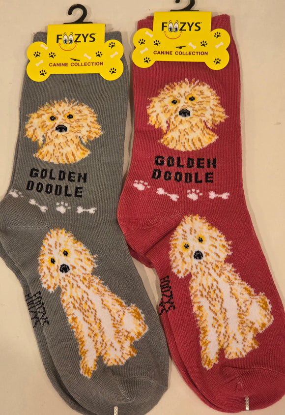 Golden Doodle Canine Collection Socks  FCC-19  ON SALE NOW