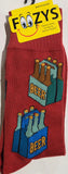 Beer Bottle 6-Pack Men's Socks   FM-122  NEW