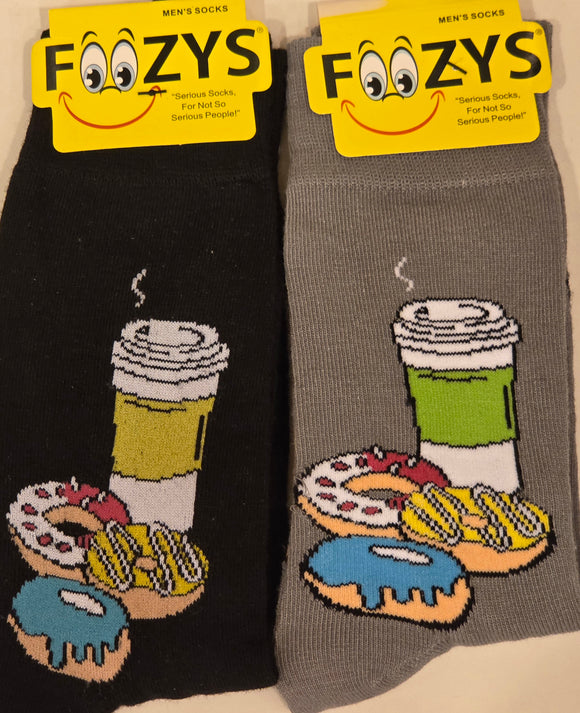 Donuts & Coffee To Go Men's Socks  FM-36  ON SALE NOW
