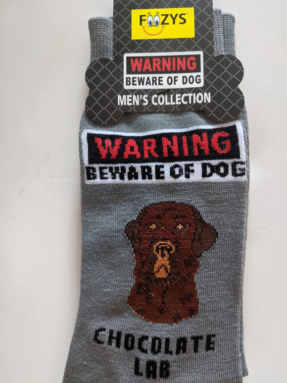 Chocolate Lab - Men's Beware of Dog Canine Collection - BOD-21