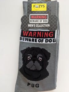 Pug 1 (Black) - Men's Beware of Dog Canine Collection - BOD-26