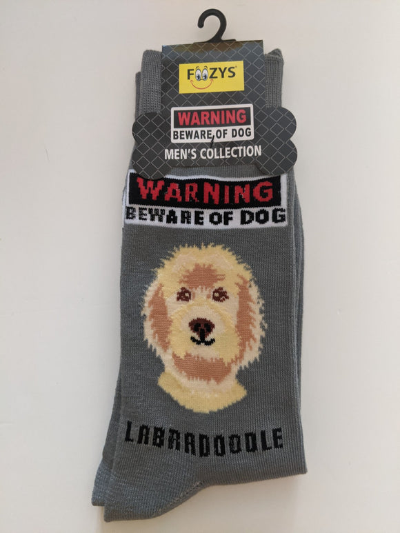 Labradoodle - Men's Beware of Dog Canine Collection - BOD-34