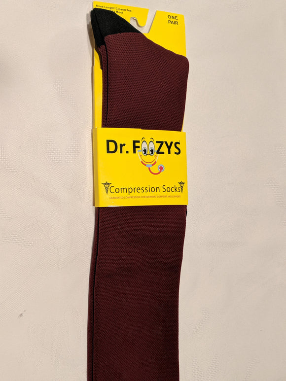 Compression Socks BURGUNDY  DFC-15