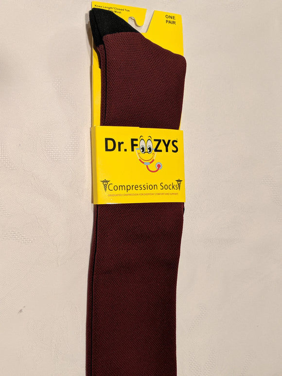 Compression Socks BURGUNDY DFC-15 foozyfunsocks Compression Socks BURGUNDY DFC-15 foozyfunsocks