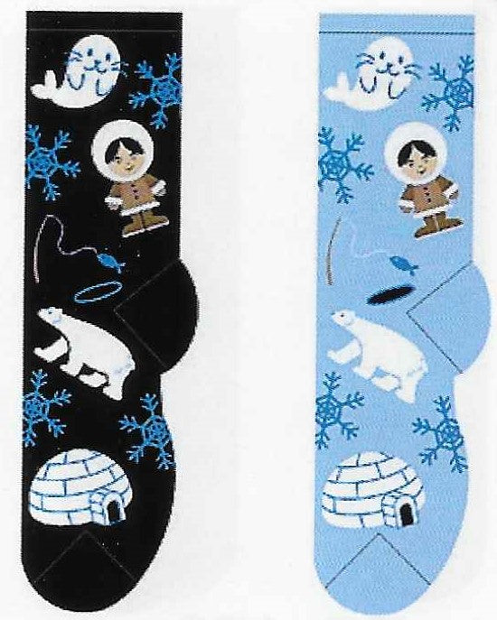 Eskimo, Igloo & Polar Bear Socks  FC-145