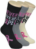 Never Give Up Hope Cancer Socks   FC-207