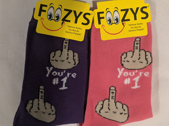 You're # 1  Middle Finger Socks  FC-224
