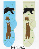 Black Bear & Brown Bear Socks  FC-54