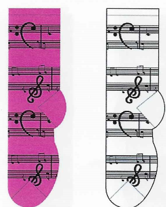 Musical Notes Socks  FC-80