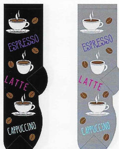 Hot Coffee Espresso Latte Cappuccino Socks  FC-97