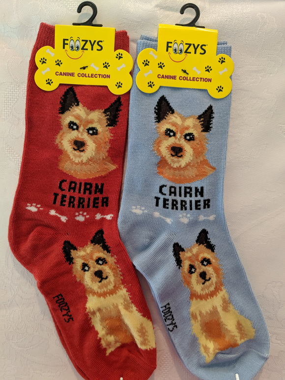Cairn Terrier Canine Collection Socks   FCC-58