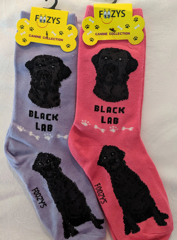 Labrador - Black Lab Canine Collection Socks  FCC-61