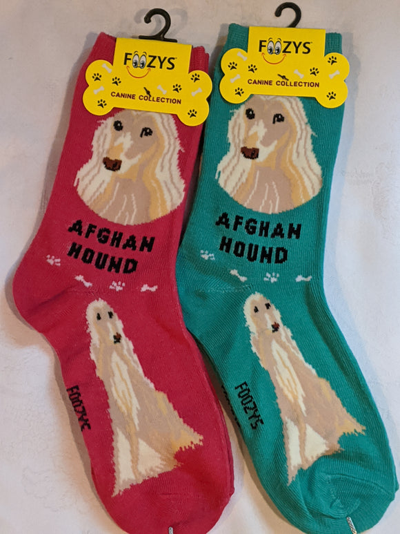 Afghan Hound Canine Collection Socks   FCC-68