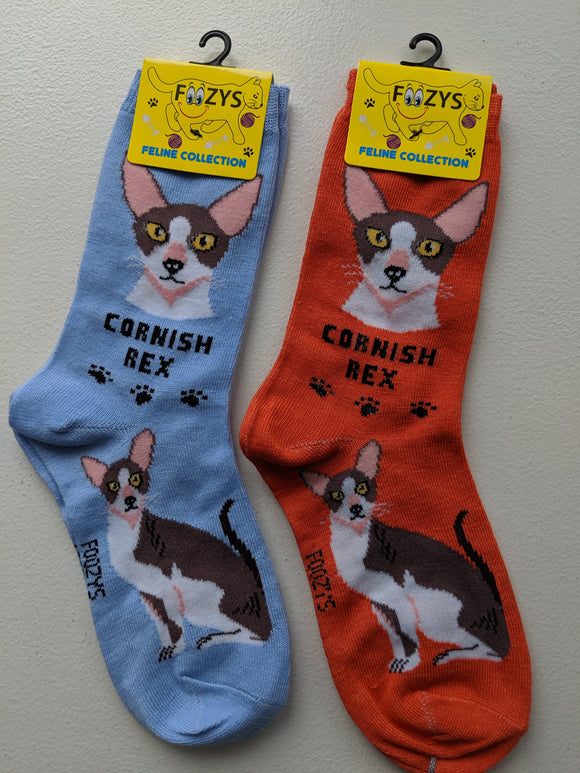 Cornish Rex Feline Collection Socks   FFC-07
