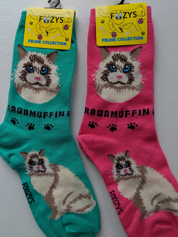 Ragamuffin Feline Collection Socks   FFC-15