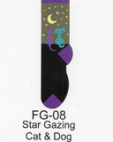 Cat & Dog Star Gazing Kids Socks  FG-08