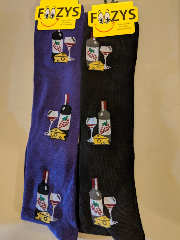 Wine & Cheese KNEE HIGHS Socks  FK-02
