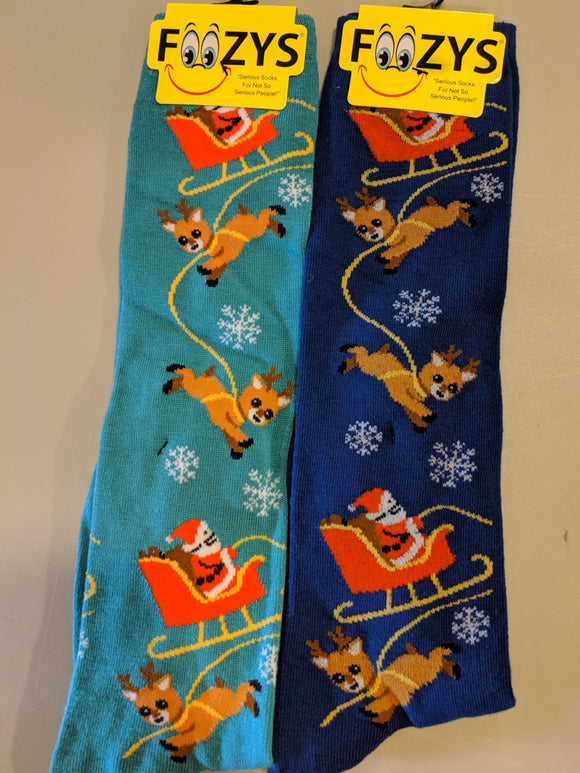 Santa & Reindeer KNEE HIGH Socks  FK-32