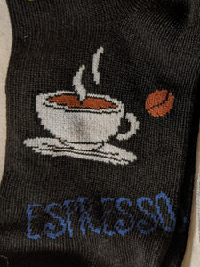 Hot Coffee Espresso Latte Cappuccino No Show Socks   FL-26