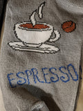 Hot Coffee Espresso Latte Cappuccino No Show Socks   FL-26