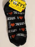 Religious I Love Jesus No Shows / Low Cut Socks   FL-45