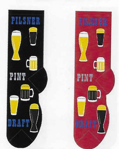 Beer Time Pilsner Pint Draft Men's Socks   FM-09
