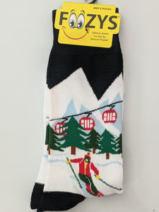 Downhill Skier Men's Socks FM-107