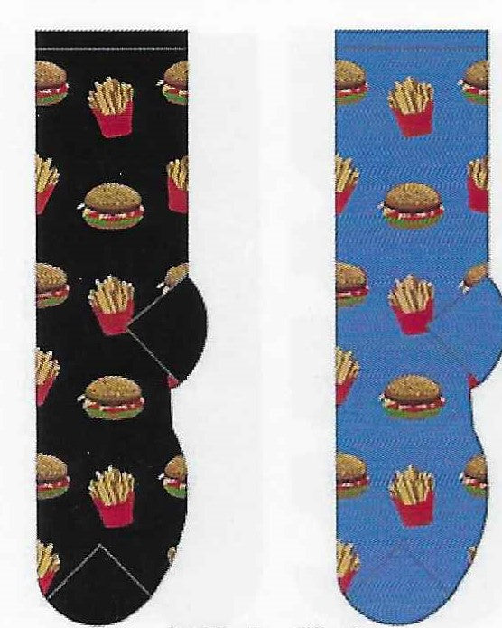Burgers & Fries Men's Socks  FM-51