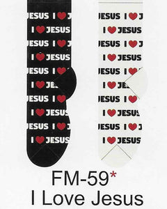 Religious I Love Jesus Men's Socks  FM-59