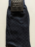 Men's Signature Collection Dress Socks with Small Diagonal Squares  FSM-3