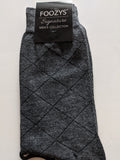 Men's Signature Collection Dress Socks with Large Diagonal Squares  FSM-4